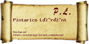 Pintarics Lóránt névjegykártya